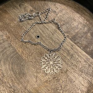 Silver necklace with pendant